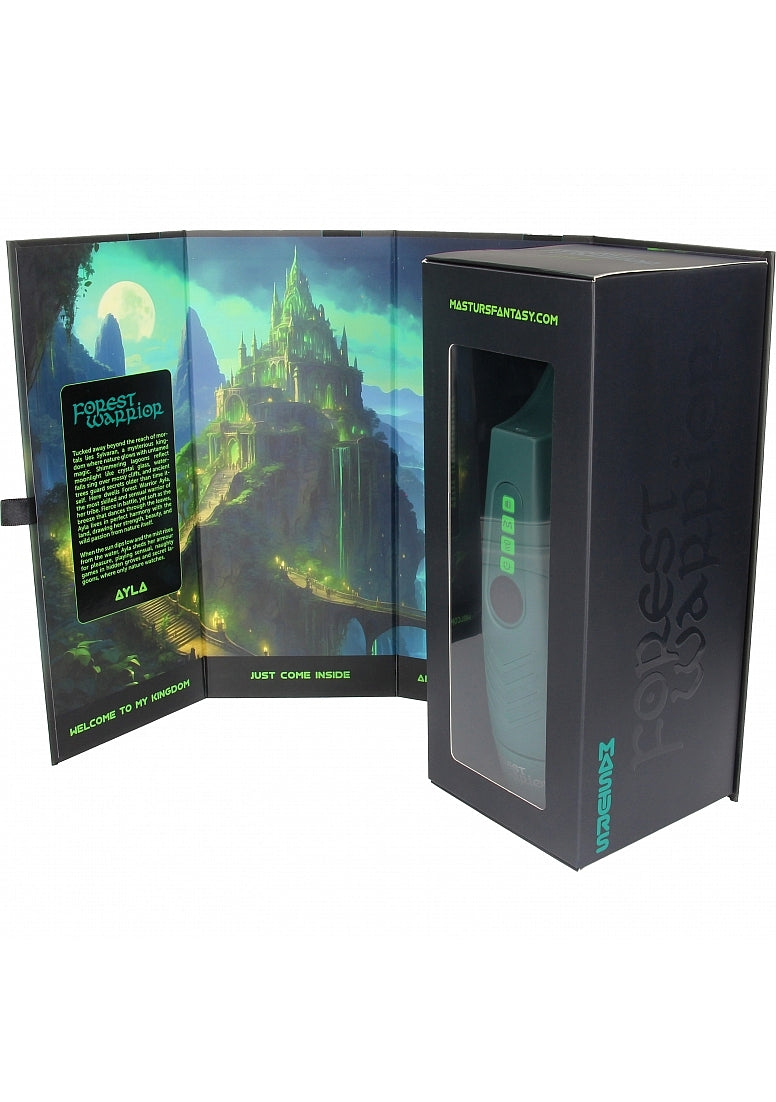Shots Masturs Ayla Forest Warrior Vibrating Mens Stroker - - Masturbators and Strokers