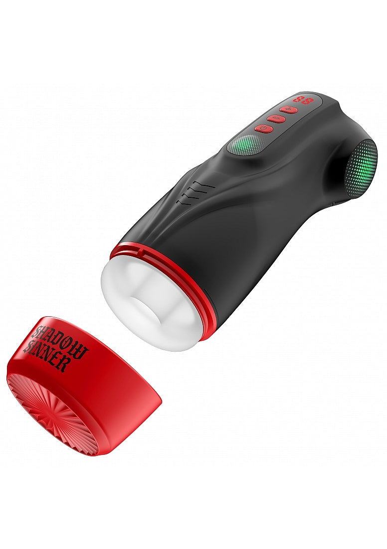 Shots Masturs Raven Shadow Sinner Vibrating Mens Masturbator - - Masturbators and Strokers