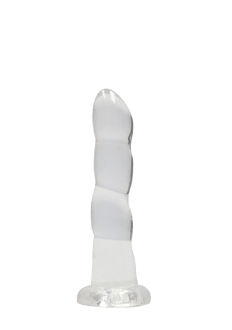 Realrock Crystal Clear Non Realistic Suction Cup Dildo 13cm - Transparent - Non-Realistic Dildos