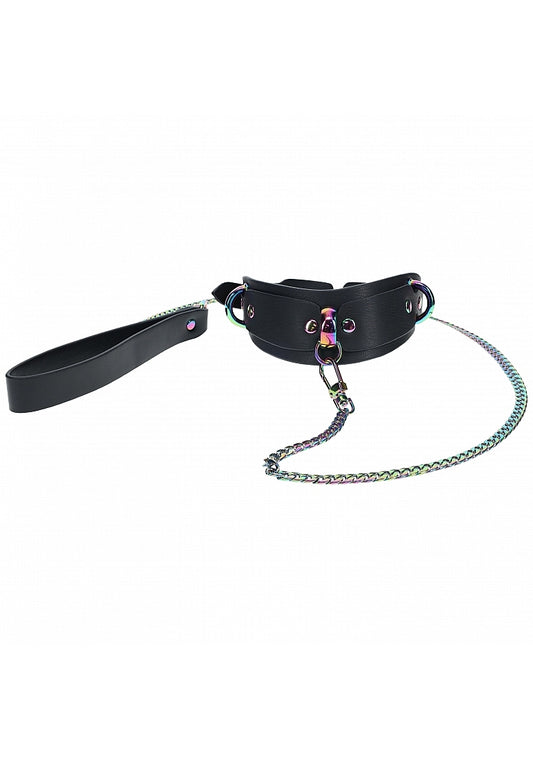 Shots Toys Ouch! Venice Collection BDSM Collar with Leash - Collars and Leads