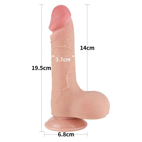 7.5 Inch Sliding Skin Firm Inner Core Dong by Lovetoy