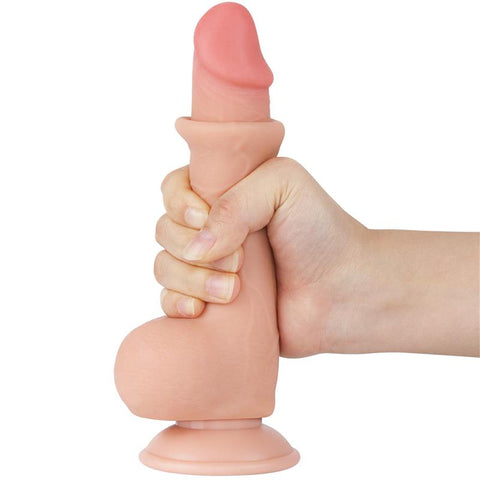 7.5 Inch Sliding Skin Suction Base Dong by Lovetoy