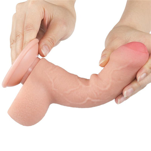 7 Inch Sliding Skin Dual Layer Realistic Dong by Lovetoy