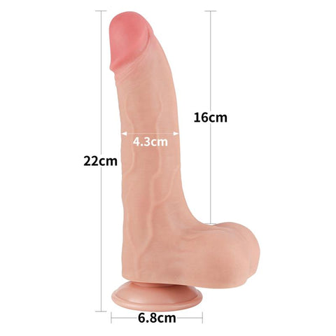 8.5 Inch Sliding Skin Thick Realistic Dong by Lovetoy
