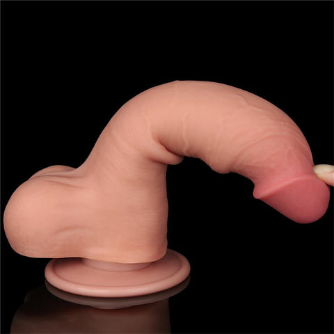 8 Inch Sliding Skin Dual Layer Suction Dong by Lovetoy