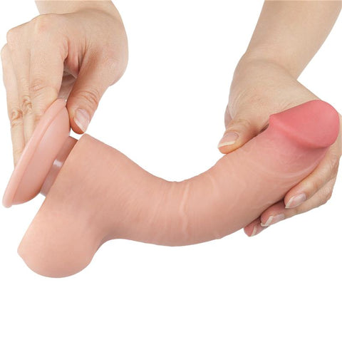 8 Inch Sliding Skin Dual Layer Suction Dong by Lovetoy
