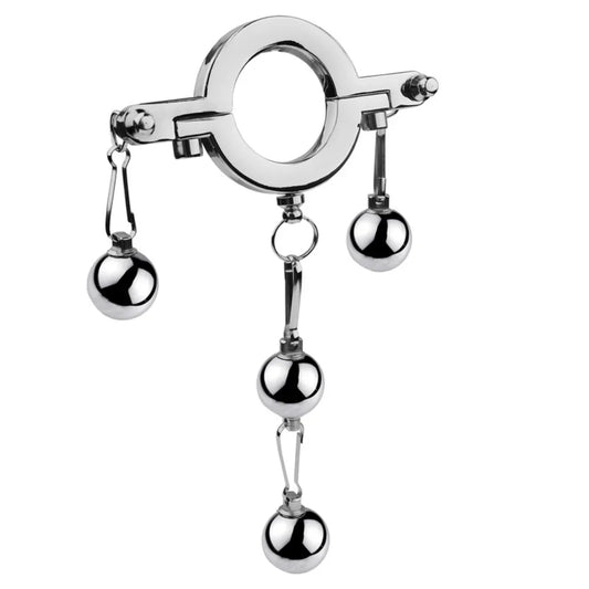 Stainless Steel Hanger Pendant Ball Stretchers - Steel Sex Toys