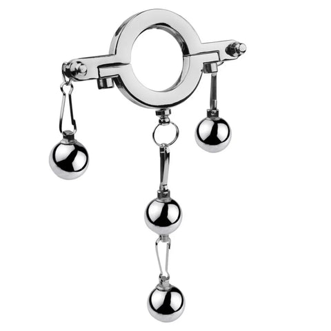 Stainless Steel Hanger Pendant Ball Stretchers - Steel Sex Toys