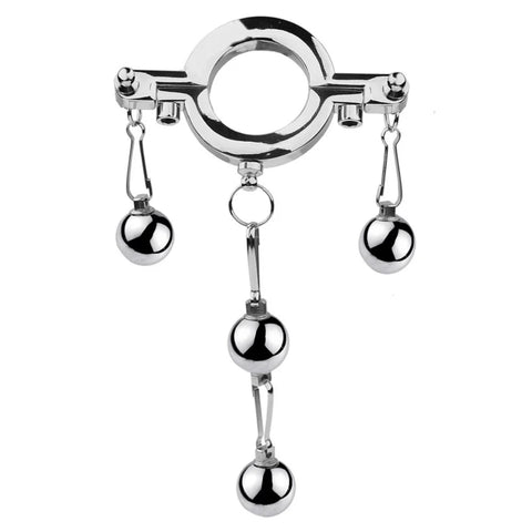Stainless Steel Hanger Pendant Ball Stretchers - Steel Sex Toys