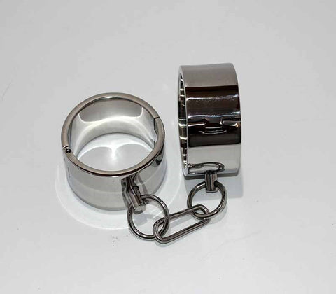 Steel Lust Cuffs with Chain - Cuffs And Restraints