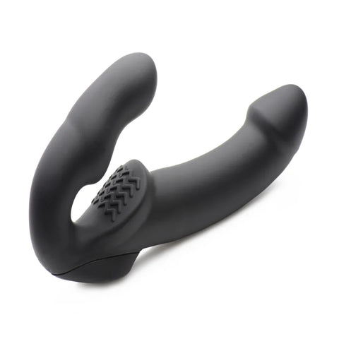 Strap U Evoke Rechargeable Vibrating Silicone Strap On Dildo - Strap On Sextoys
