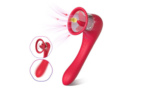S-Hande Trumpet 3-in-1 Sucking Licking Vibrating Stimulator - Clit Ticklers and Pulsators