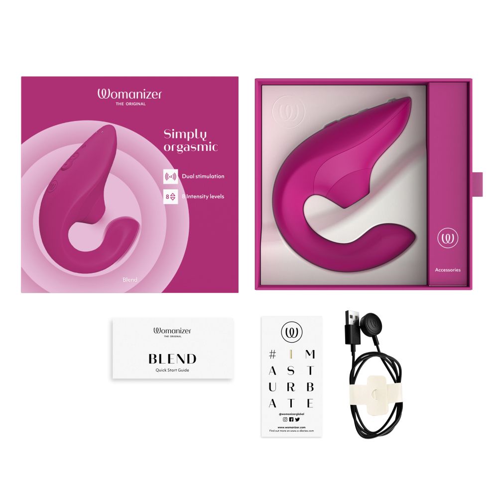 Womanizer Blend Pleasure Air Rabbit Vibrator - - Rabbit Vibrators