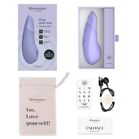 Womanizer Enhance Pleasure Air Clitoral Vibrator - Clit Ticklers and Pulsators