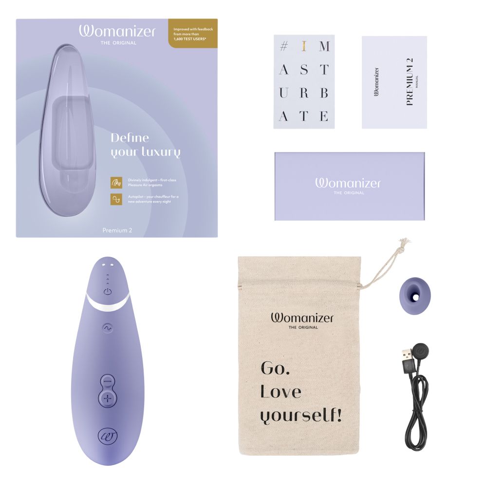 Womanizer Premium 2 Air Pulse Clitoral Stimulator - - Clit Ticklers and Pulsators