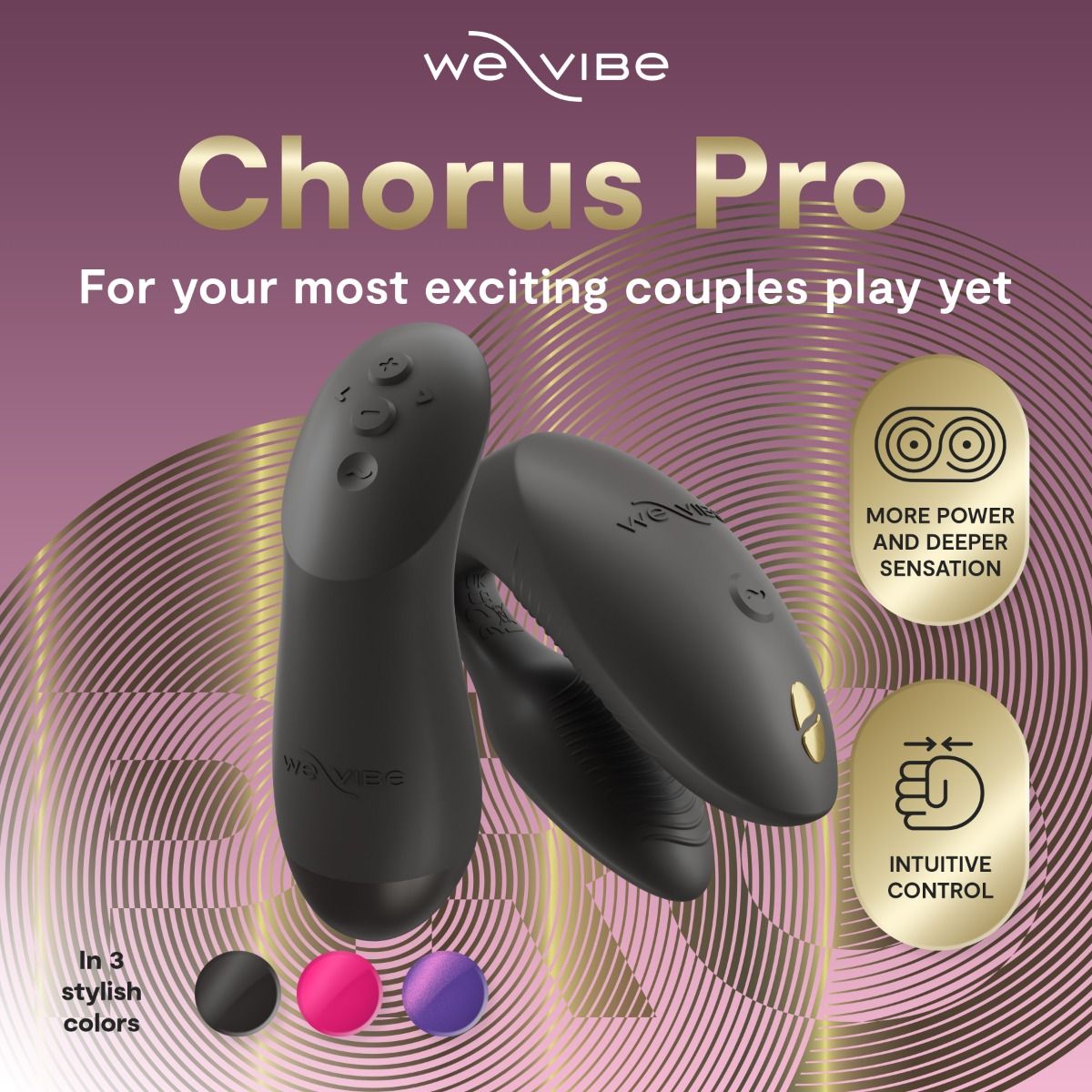 Chorus Pro Multi Functions Couples Vibrators - - Sex Toys For Couples