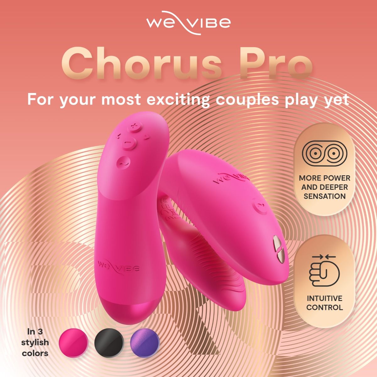 Chorus Pro Multi Functions Couples Vibrators - - Sex Toys For Couples